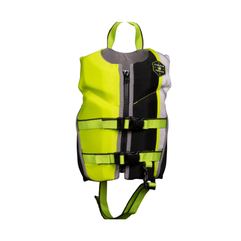 Liquid Force Fury Kids CGA Life Jacket in Black/Green
