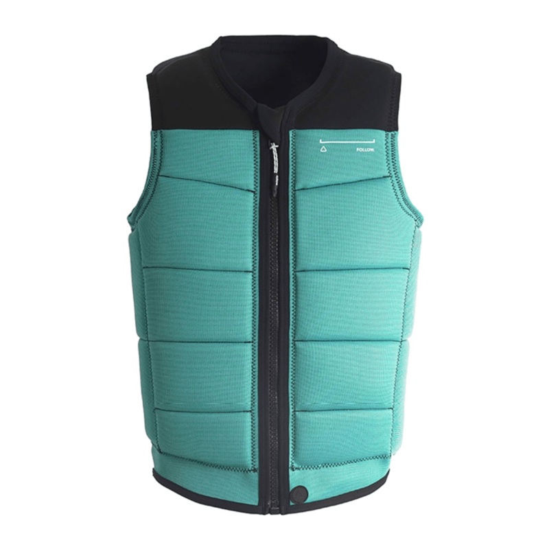 Follow Section Comp Wake Vest in Black/Teal