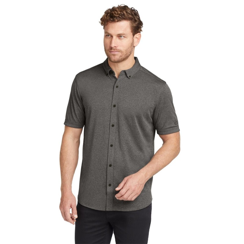 Centurion OGIO Gravitate Full Button Polo in Dark Heather Grey