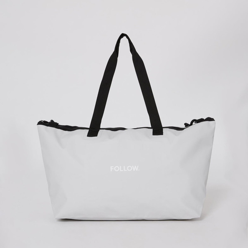 Follow Life Tote Bag in Light Grey