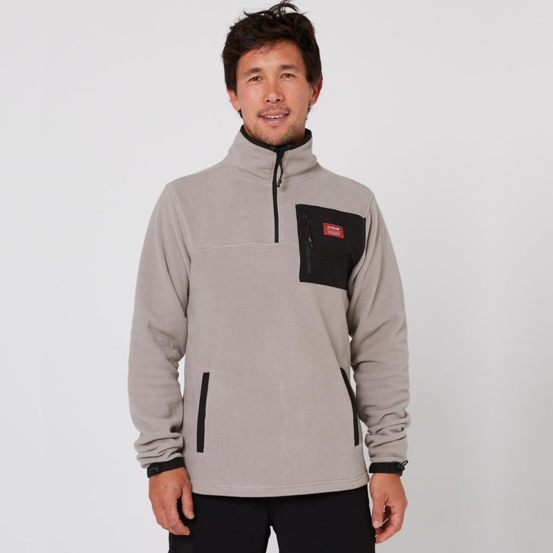 Follow Polar Crew Fleece in Stone