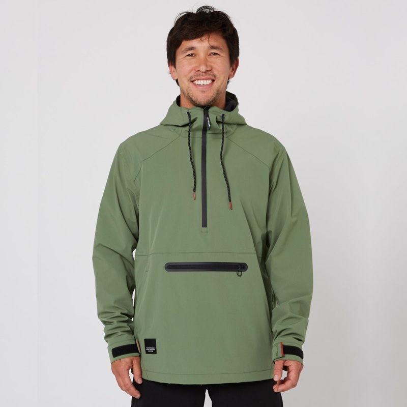 Follow Spray Anorak in Olive