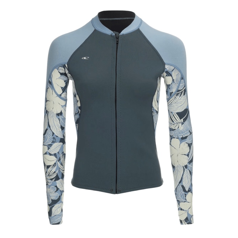 O'Neill Women's Bahia 1/0.5mm Full Zip Jacket in Shade/Palm/Denim