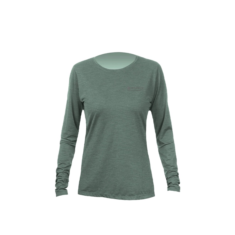 Anetik  Breeze Tech L/S in Dark Olive Heathered