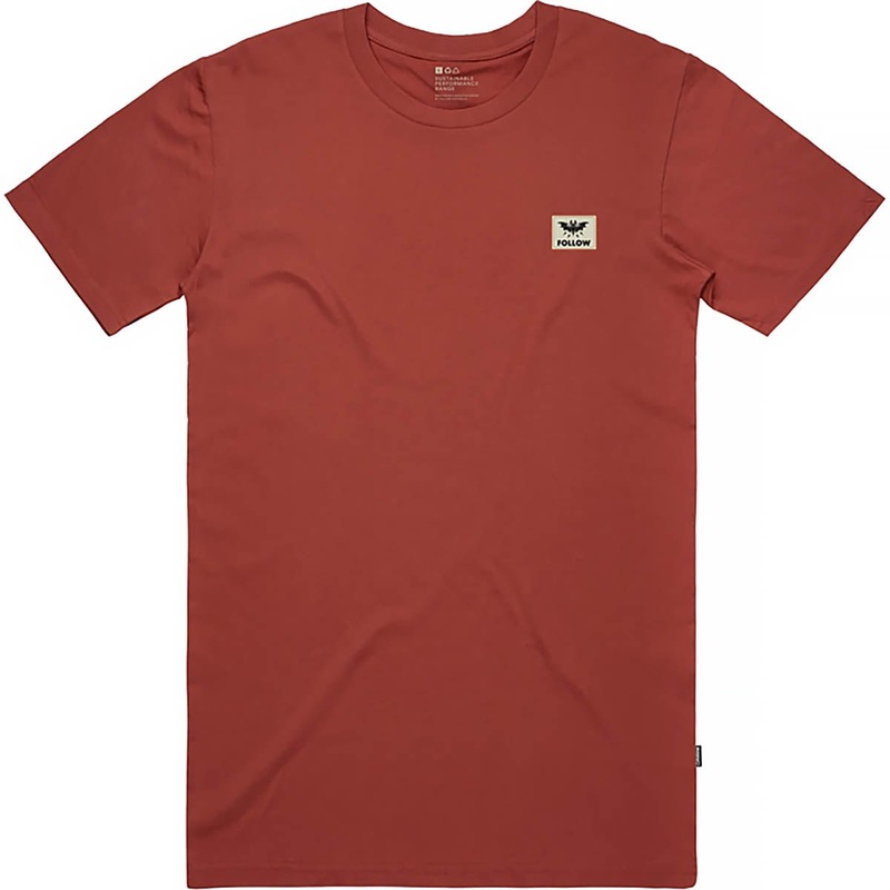 Follow Men's Bat Tee in Dusty Red