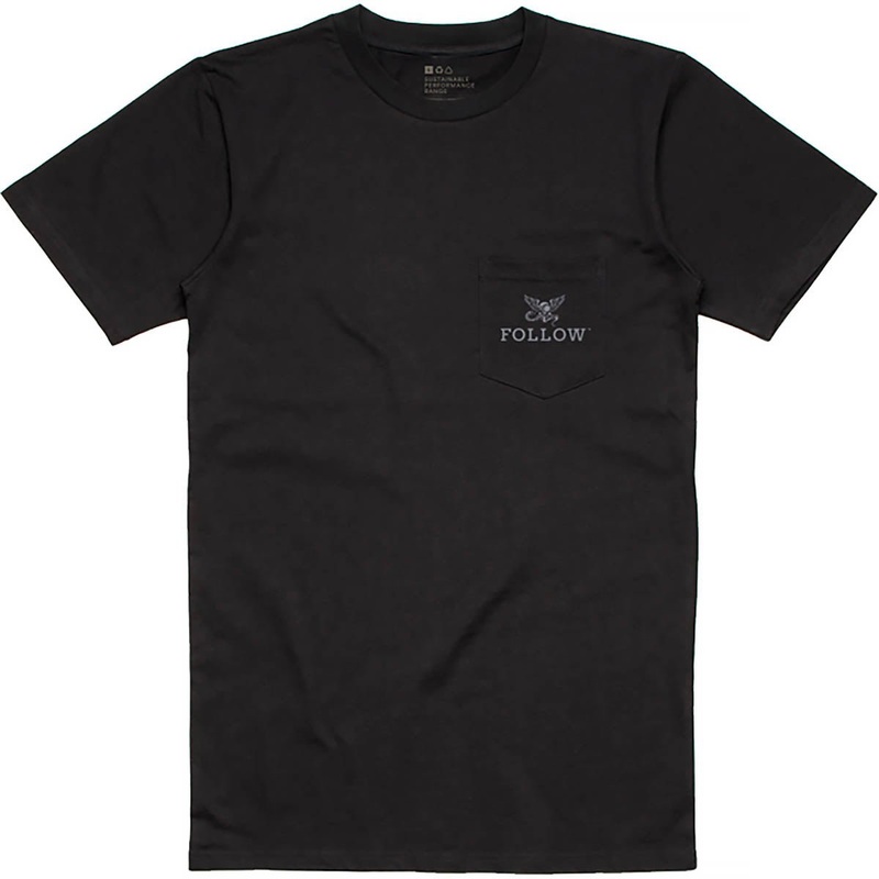 Follow Men's Pocket Tee in Black