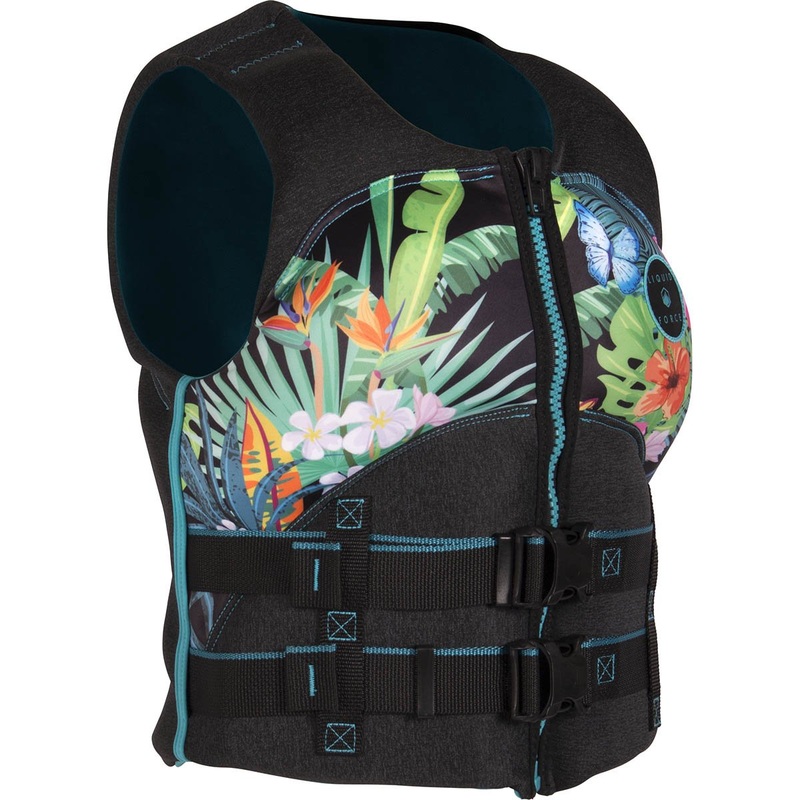 Liquid Force Heartbreaker Women's CGA Life Jacket in Black/Tropical