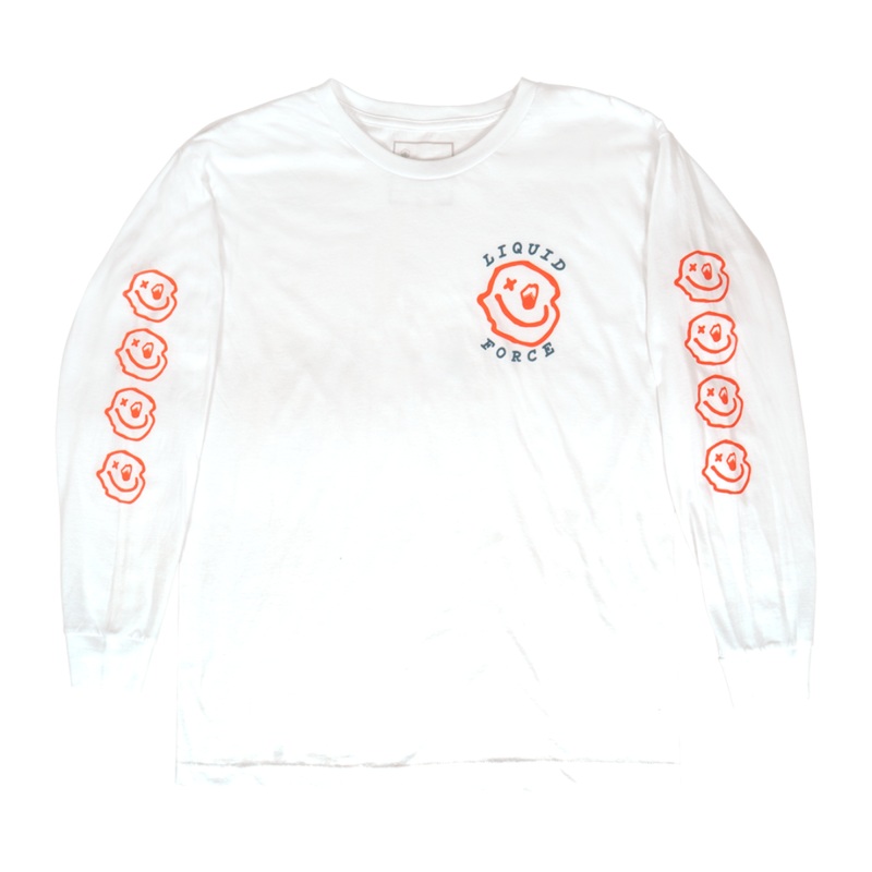 Liquid Force Melted Long Sleeve Tee in White