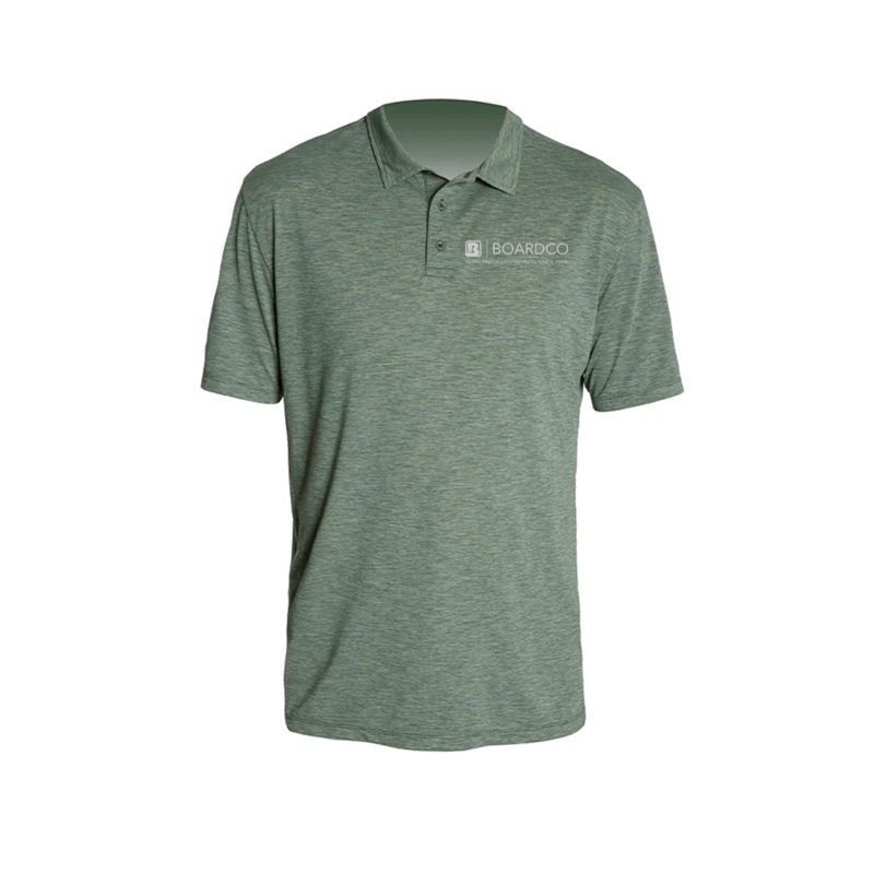 Anetik Low Pro Tech Polo S/S in Dark Olive Heathered