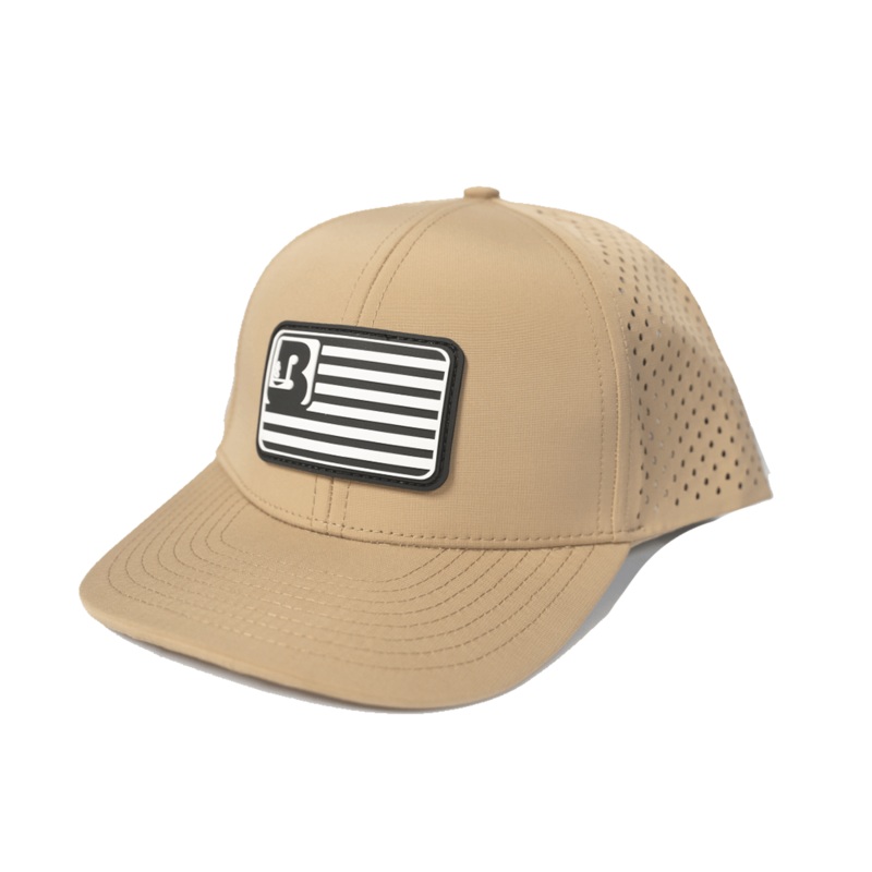Apache Hat Tan with Flag Patch