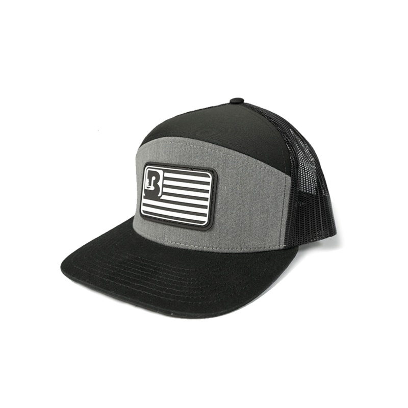 Cobra Hat Grey/Black with Flag Patch