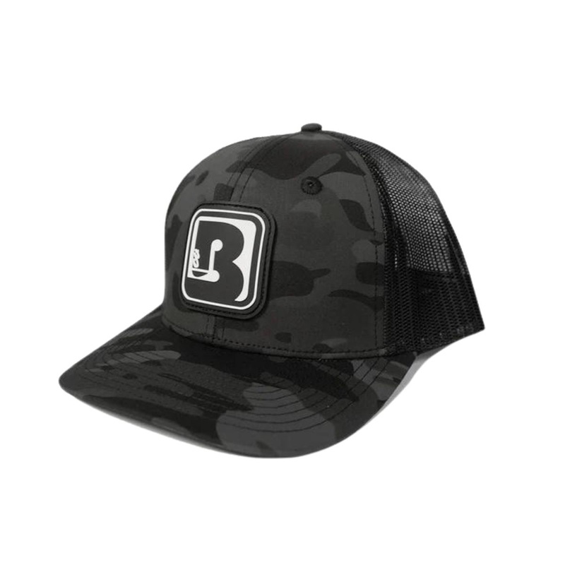 Warrior Hat Black Camo with B Patch