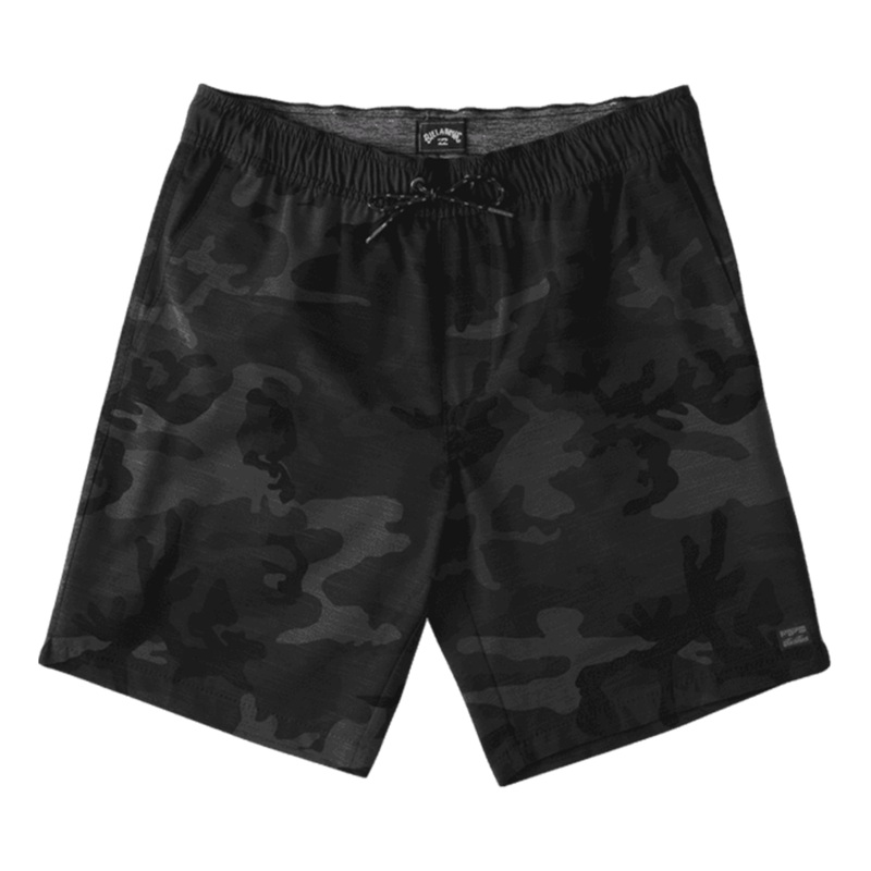 Billabong Crossfire Elastic Waist Submersible Shorts in Black Camo