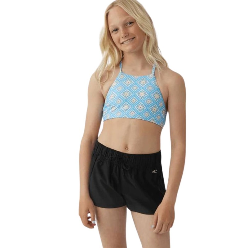 O'Neill Girls Lane Solid Stretch 2" Boardshort in Black