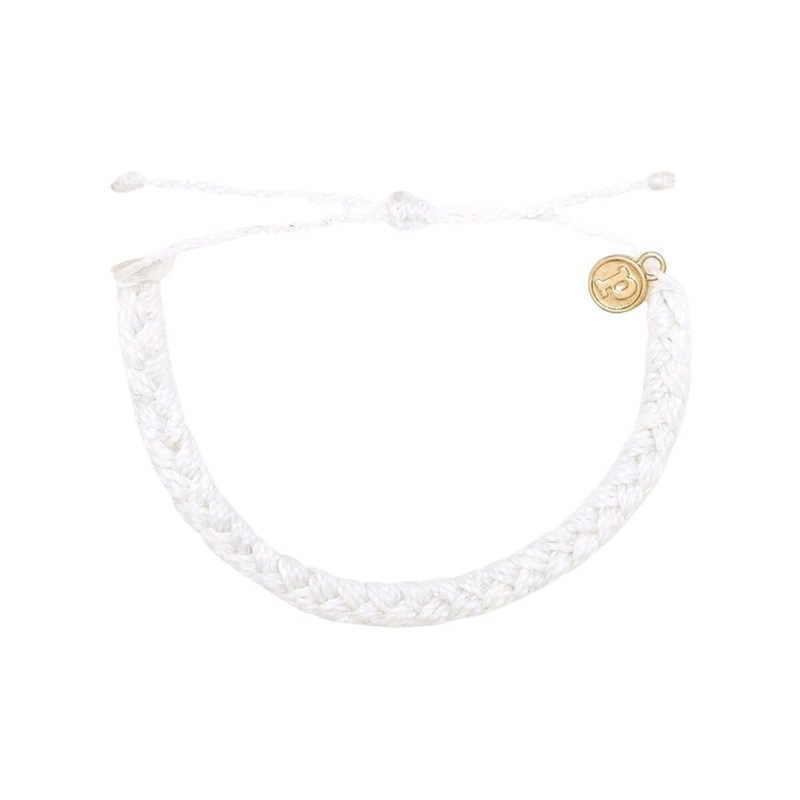 Pura Vida Braided Bracelet White