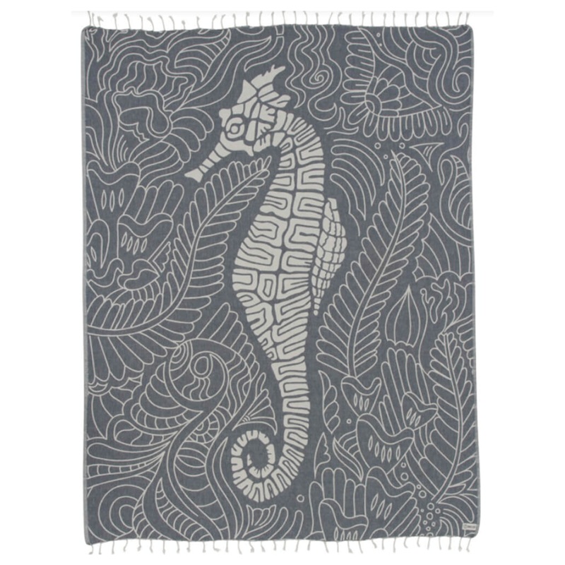 Sand Cloud Seahorse Swirl Large Beach Towel