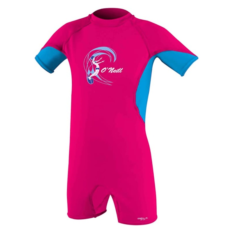 O'Neill O'Zone Toddler SS Spring Wetsuit in Watermelon/Sky/White