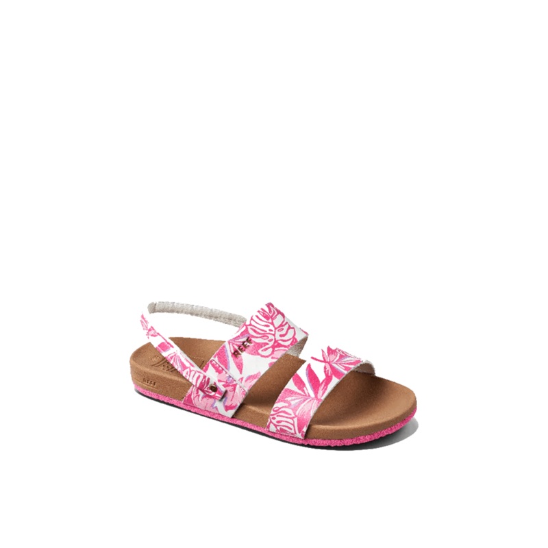 Reef Little Cushion Vista Kids Sandal in Monstera