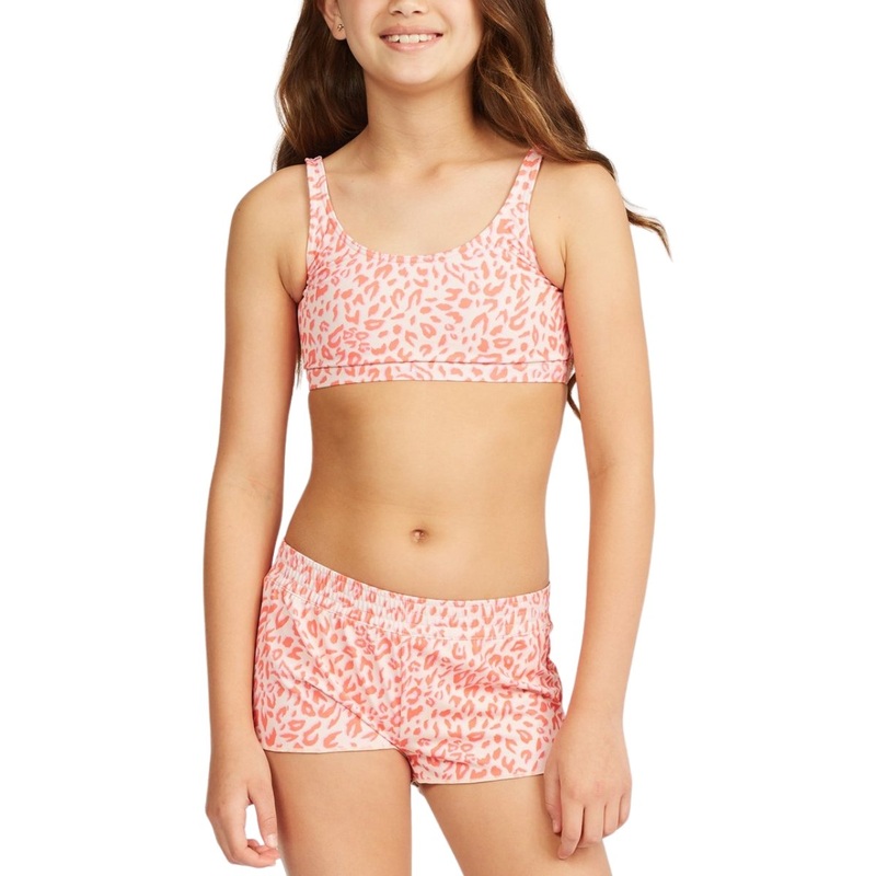 Billabong Girls Chase The Wild Swim Shorts in Just Peachy