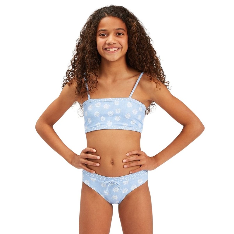 Billabong Girls Where To Tank Bikini Set in Sweet Blue