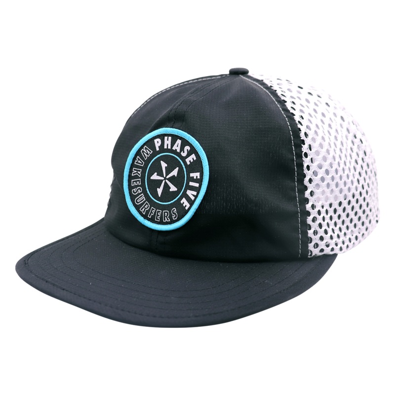 Phase 5 Circle Nylon Mesh hat in Black