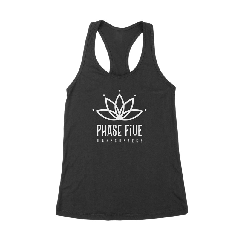 Phase 5 Ladies Lotus Racerback Tank in Black
