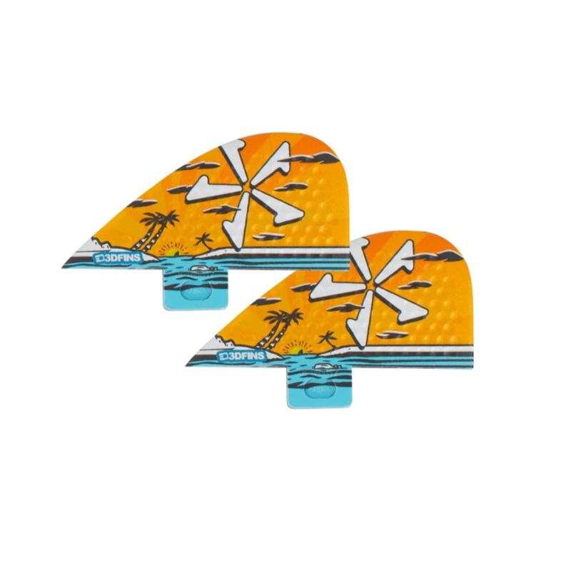 Phase 5 Sunset 3D Dimpster Twin Fin Set