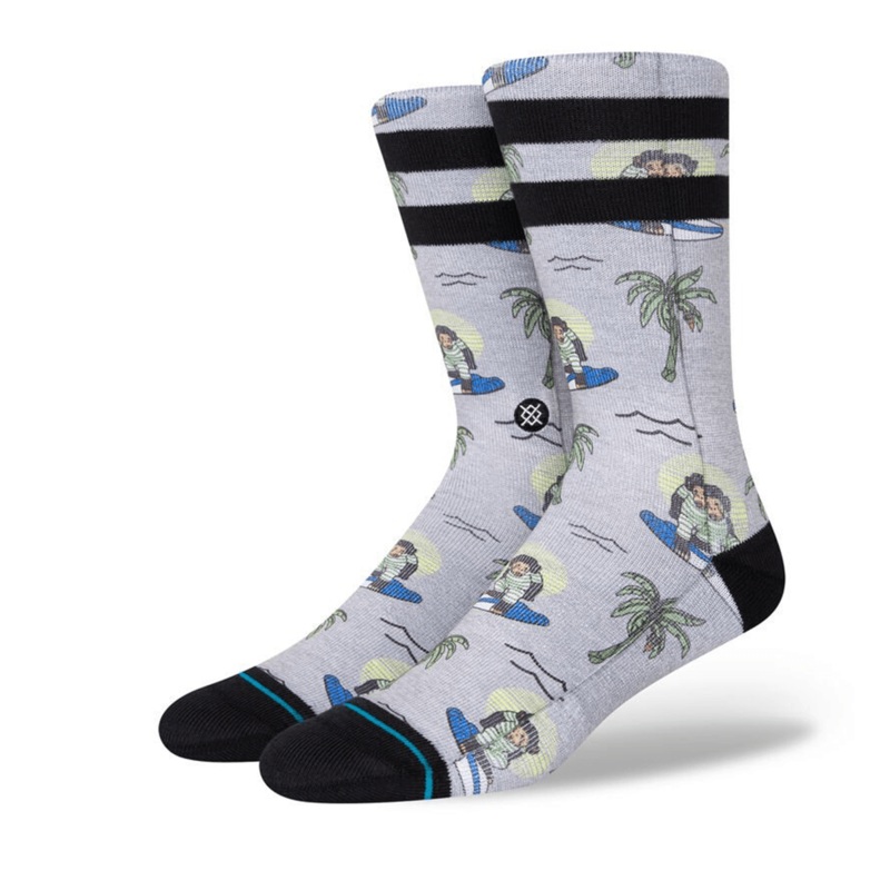Stance Surfing Monkey Socks in Grey