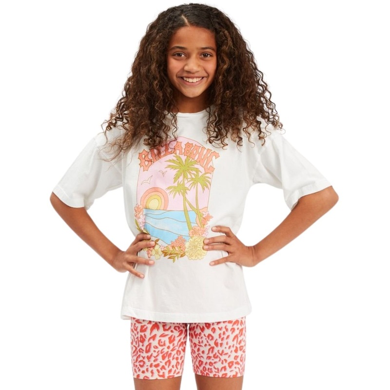 Billabong Girls Mini Biker Babe Shorts in Melon