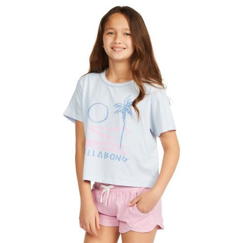 Billabong On The Beach Girls Tee in Rain Drop