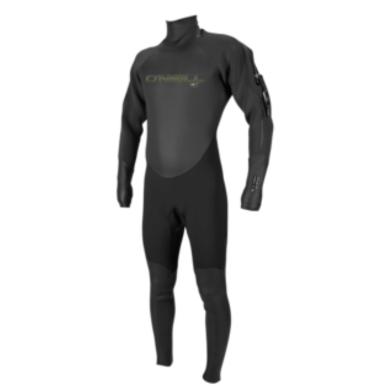 O'Neill Fluid 3mm Neoprene Drysuit in Black and Graphite