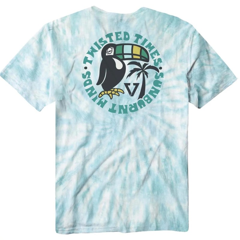 Vissla Easy Beaks Tie Dye Tee in Pacific Blue