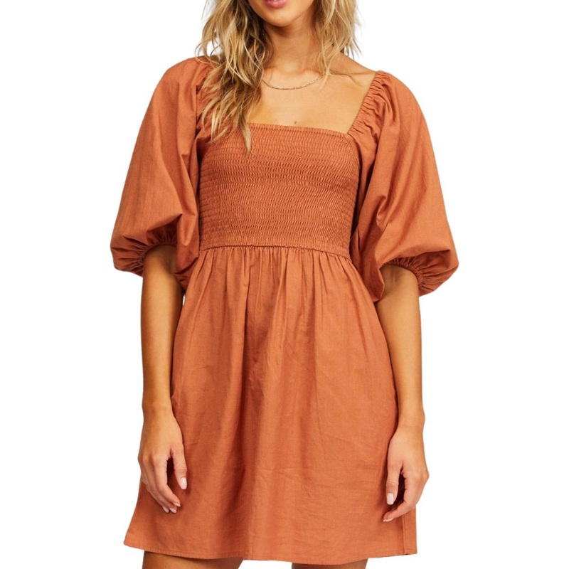 Billabong Paradise Days Mini Dress in Bronze