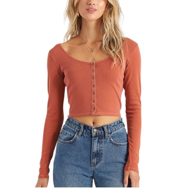 Billabong Snap Back Top in Brick