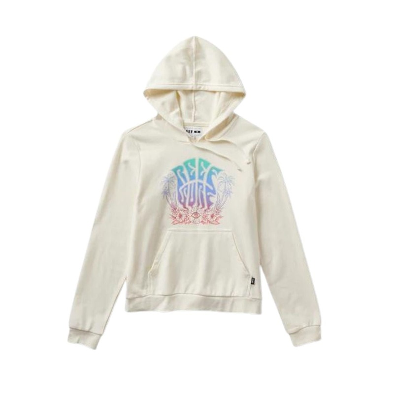 Reef Experience Terry Pull Over Hoodie in Marshmallow