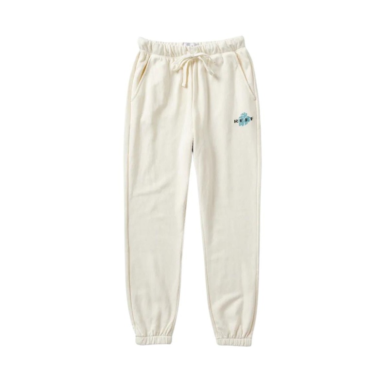 Reef Fronds French Terry Jogger in Marshmallow