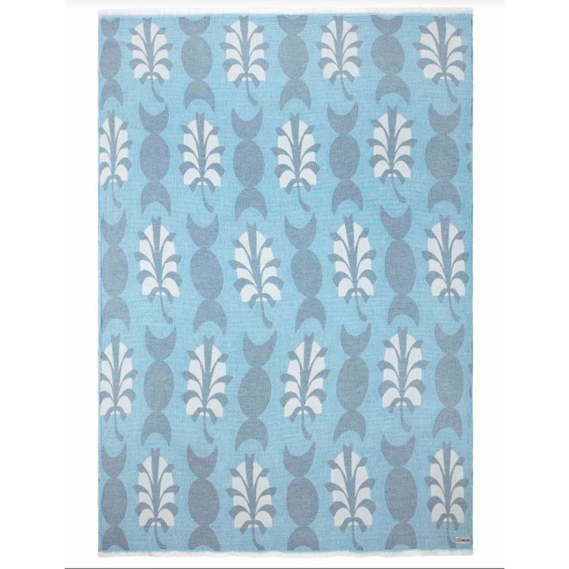 Sand Cloud Cobalt Gauze Weave Beach Towel in Large