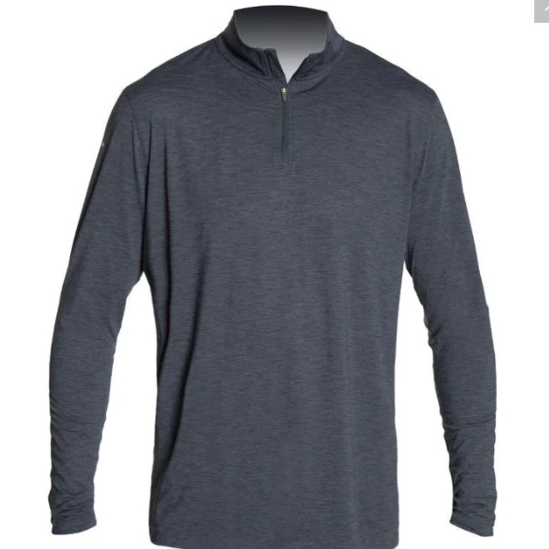 ANETIK  Low Pro Long Sleeve Quarter Zip in Charcoal Heather