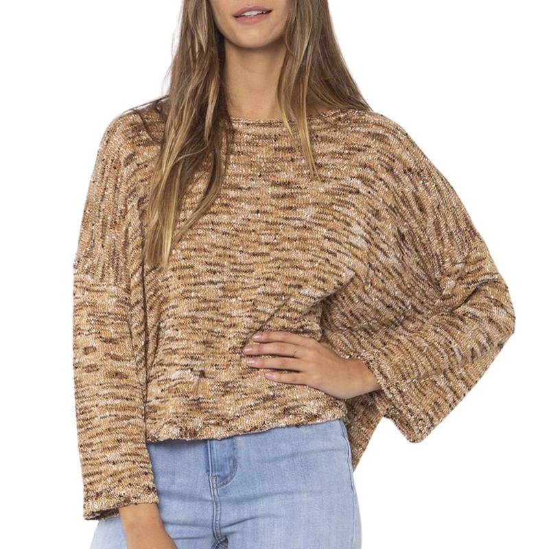Sisstrevolution Blissed Out L/S Knit Sweater in Sunkissed Sands