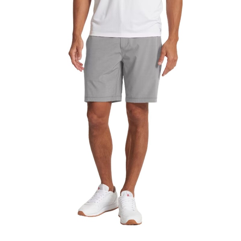 Vuori Pebble Hybrid Shorts in Steel
