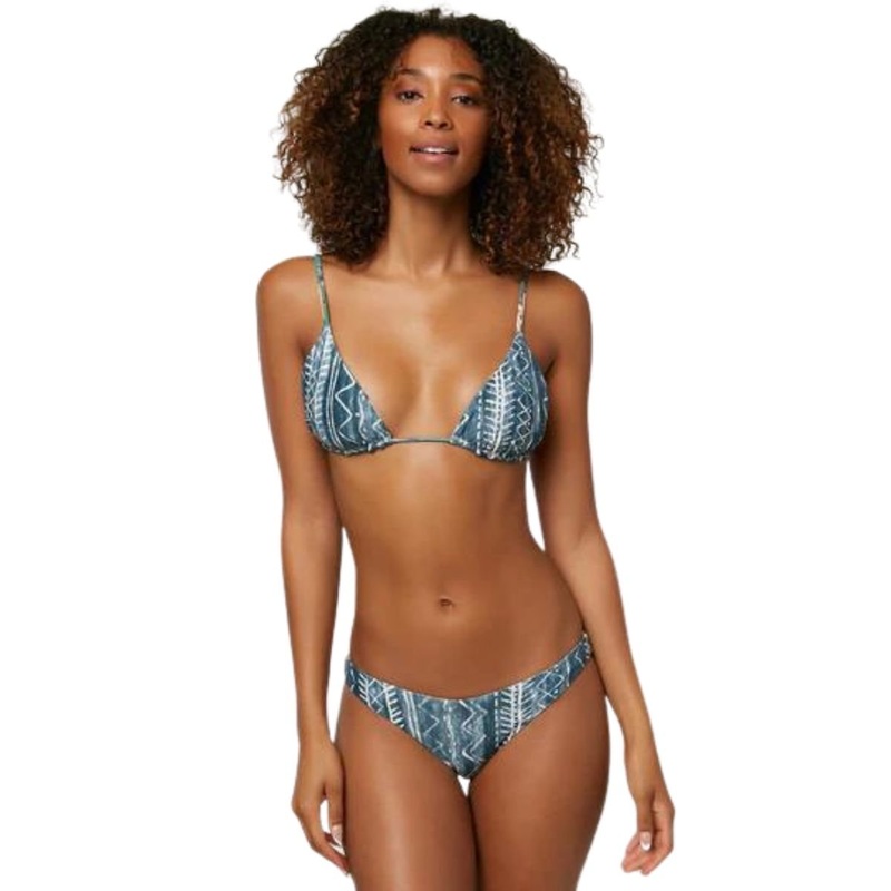 O'Neill Cayo Westerly Floral Revo Tri Bikini Top in Green