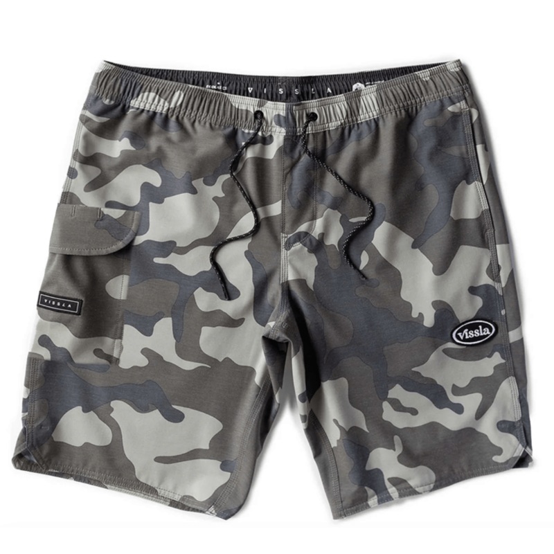 Vissla Long Sets 21" Ecolastic Boardshorts in Camo