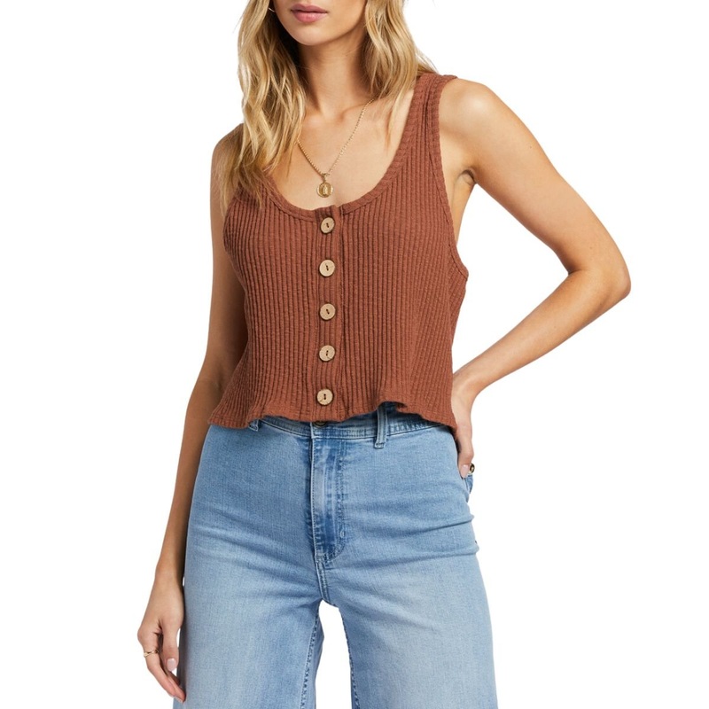 Billabong Keep Going Tank in Toasted Coconut