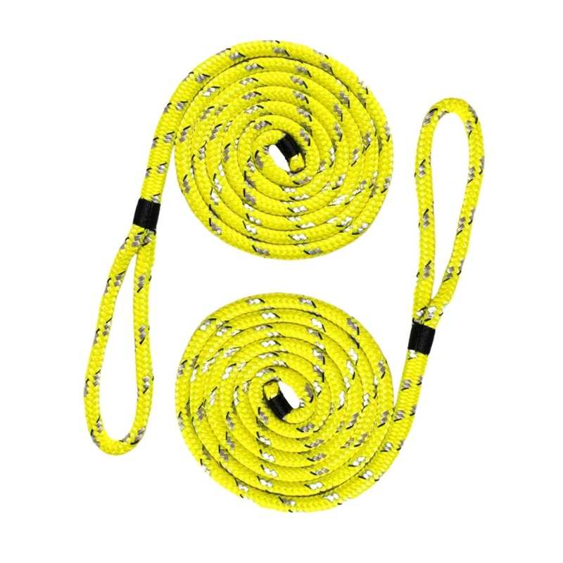 Mission Fender Lines (2-Pack) 3/8'' 6 Ft long in Hello Yellow