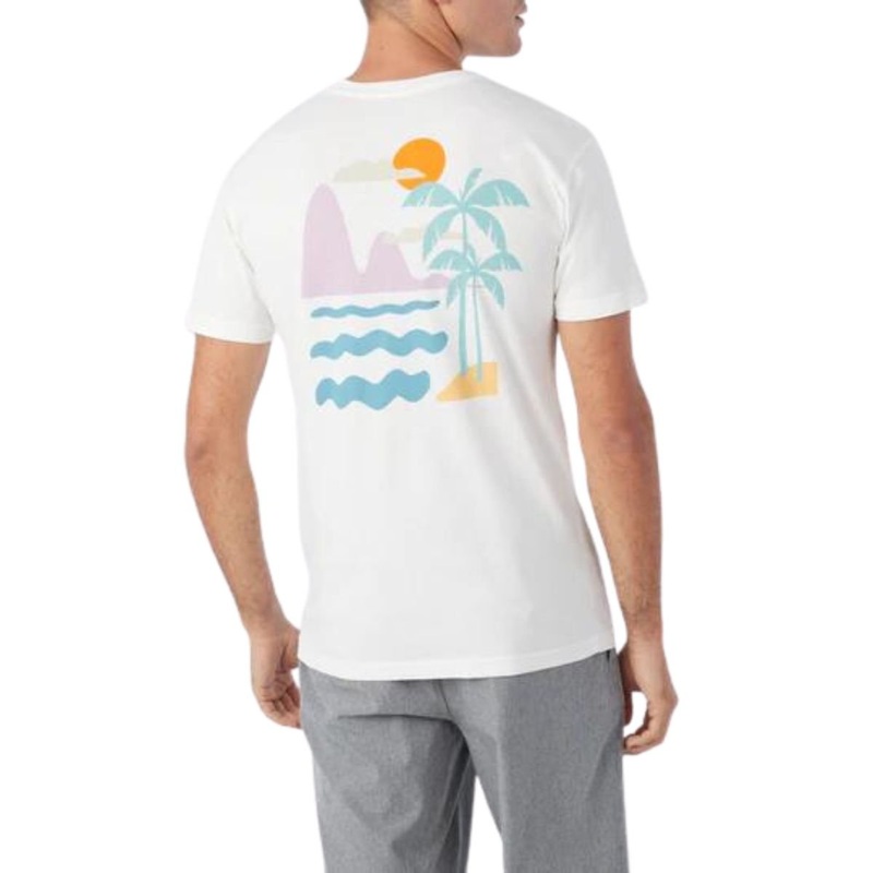 O'Neill OG Aloha Hour Tee in Off White