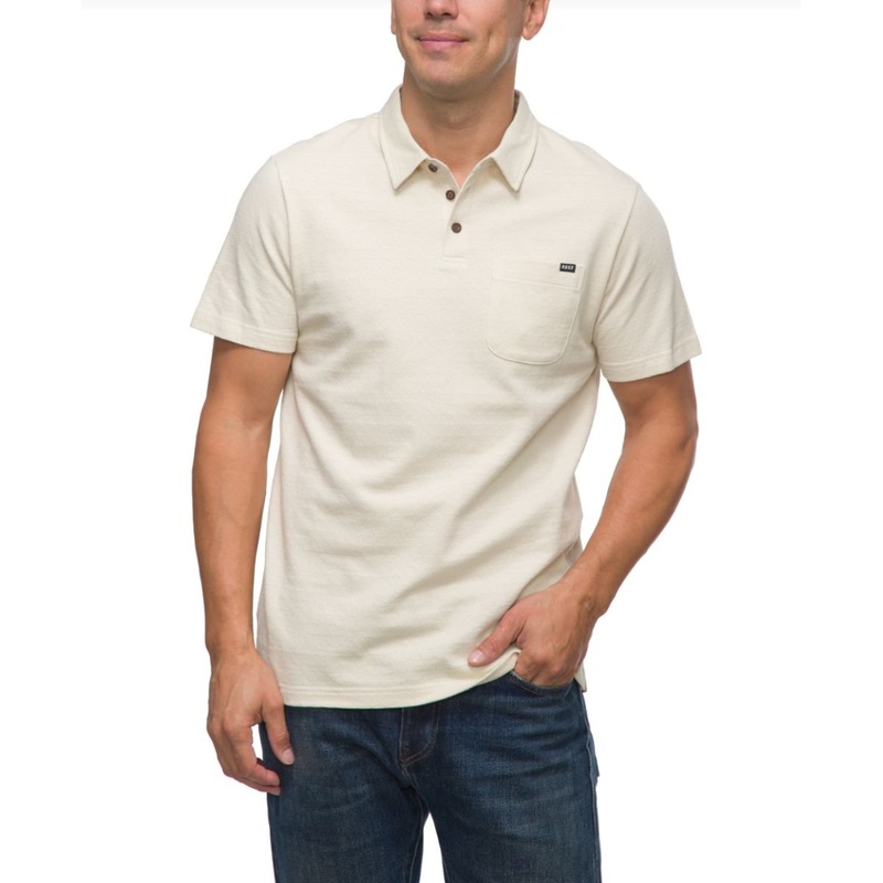 Reef Atwell Short Sleeve Knit Polo in Fog