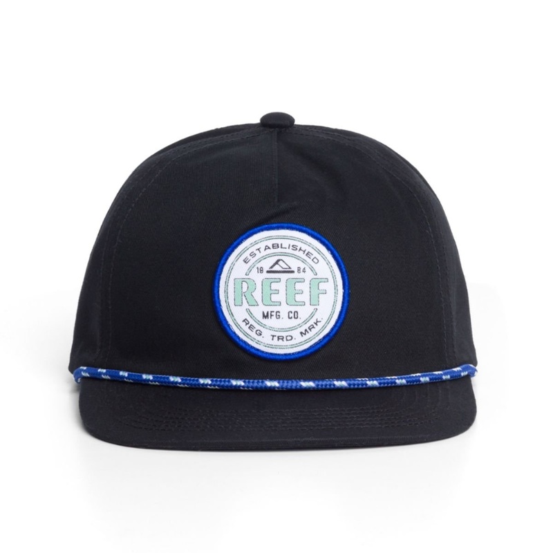 Reef Newbury Flat Bill Cord Hat in Caviar