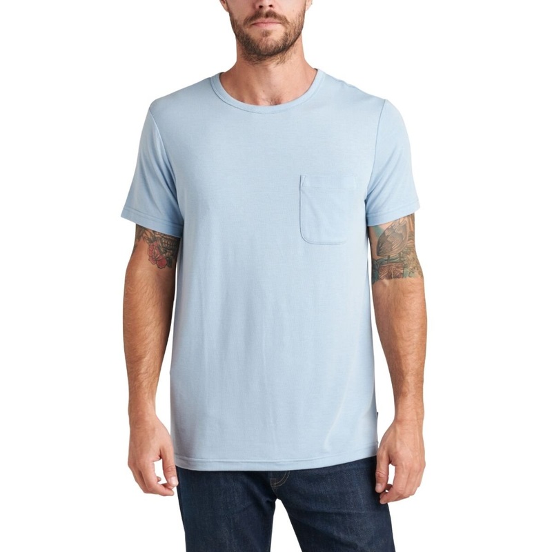 Reef Smith Men's Short Sleeve Knit in Dusty Blue