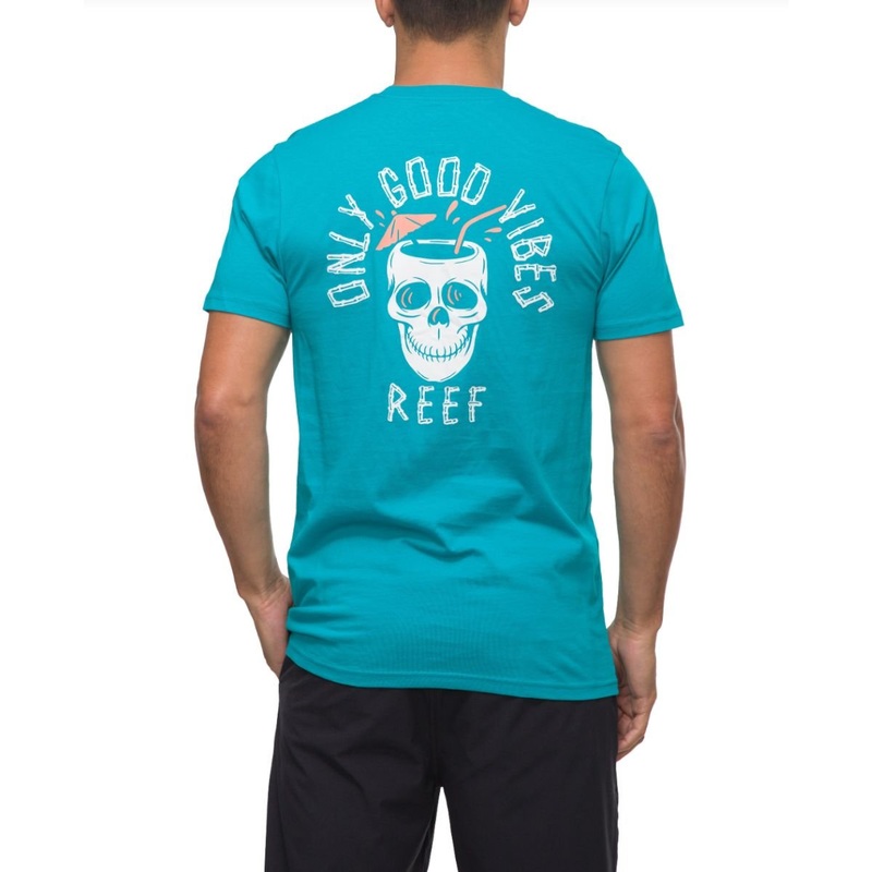 Reef Tropiskull Tee in Tile Blue