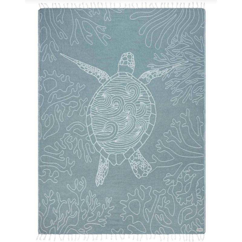 Sand Cloud Sea Turtle Reef Deep Ocean - Large Towel
